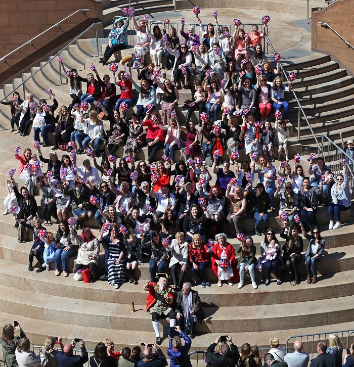 Elizabeths at Liverpool ONE. Pictured on the Sugar House steps. Images by Gareth Jones