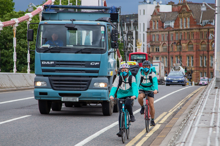 Hero Image 3- Clean Air Day. Deliveroo gives free air quality masks to their riders and public copy