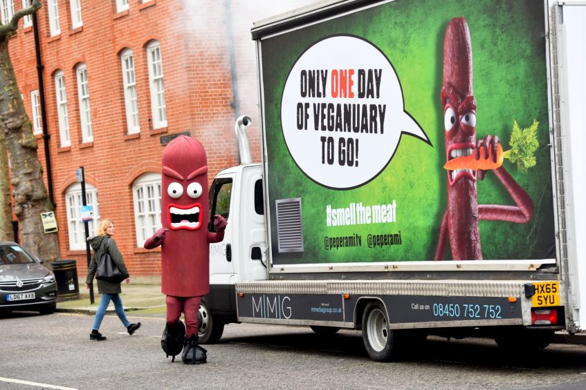 FREE TO USE IMAGES Pictured:   Animal and the Peperami van around London. Contact:   Spider PR PR Handout - Free to use