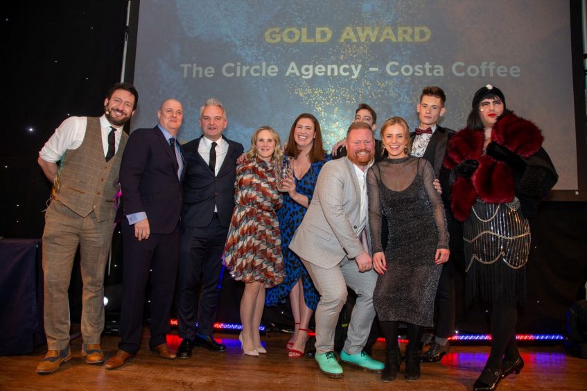 SpaceandPeople's Andrew Bodwick presented the award to Circle and Costa Coffee