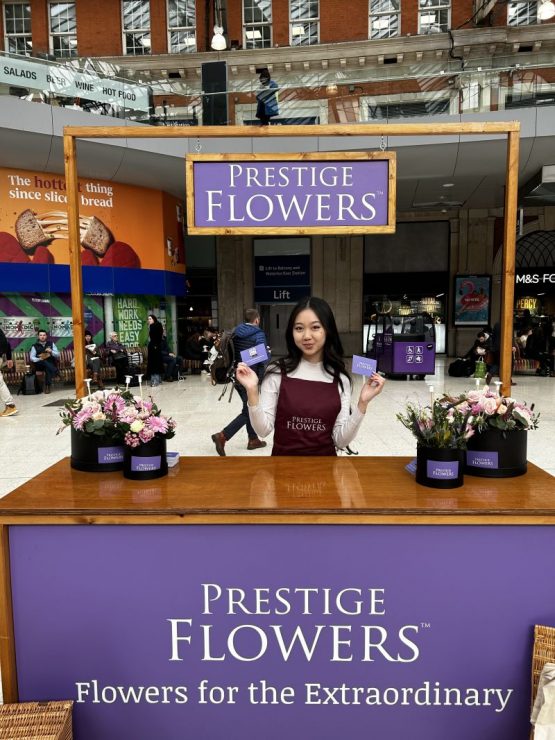 Mother’s Day pop up for Prestige Flowers in Waterloo Station